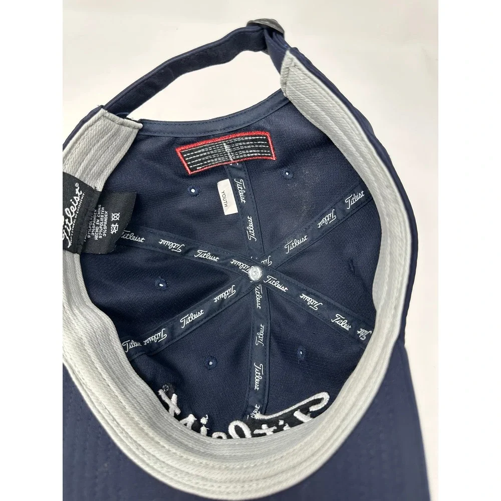 Titleist Youth Golf Hat Navy Blue Adjustable Performance Cap FootJoy Pro V1 Logo